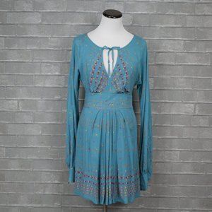 Free People Printed Long Sleeve Dress